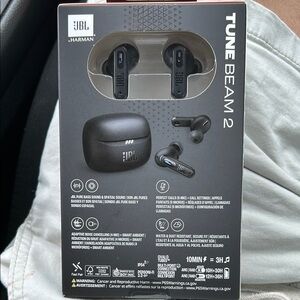 JBL Tune Beam 2 True Wireless Earbuds - Black